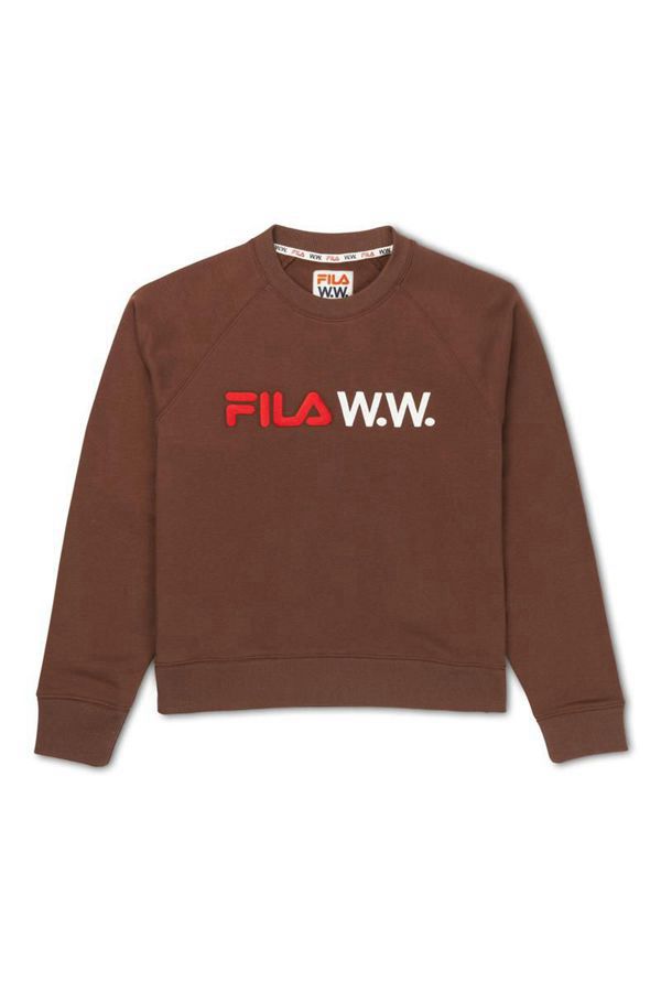 Fila Mikiny Damske Hnede - X Wood Wood Elena Crew Vypredaj - Slovakia 02483-XIOQ